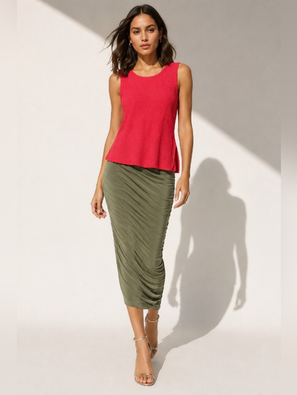 Chico's Long Slit Sides Tank-Top - Chico's Size 1- Conventional Size: 8-10